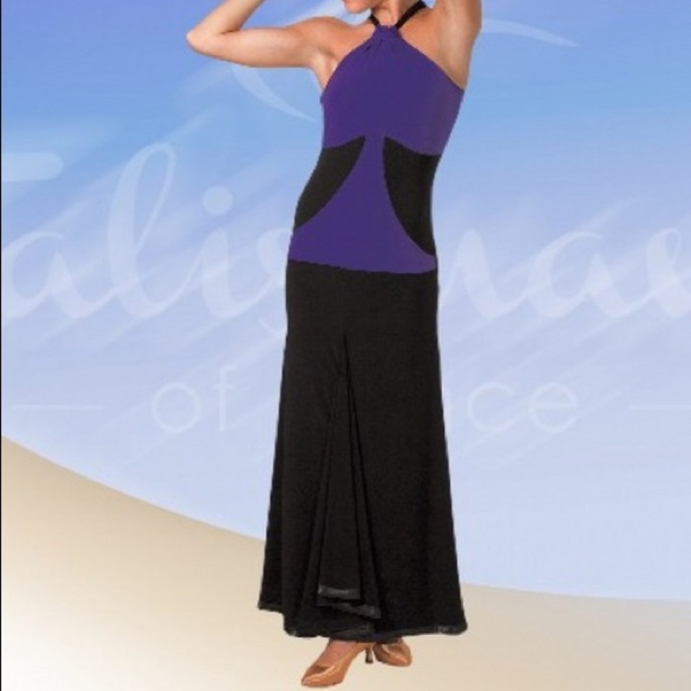 Long dress red and black